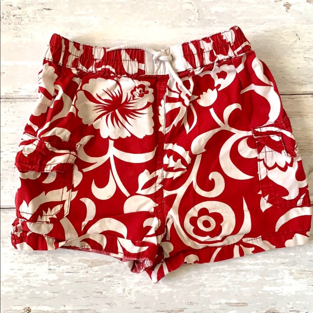 Boys 12m Red Shorts Hawaiian Print Childrens Place Summer Clothes Hawaii